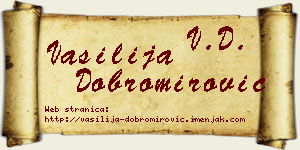 Vasilija Dobromirović vizit kartica